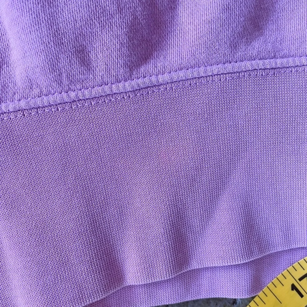 Nike Sportswear Cropped Fleece Oversized Crew-Neck Pastel Lilac Sweatshirt Sz SM